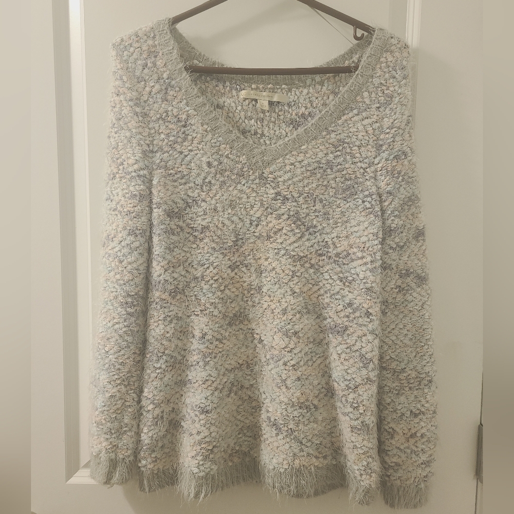LC Lauren Conrad Soft Pastel V-Neck Sweater